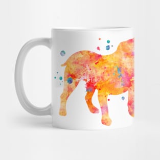 English Bulldog Watercolor Painting Mug